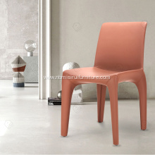 Modern dining chairs with whole leather